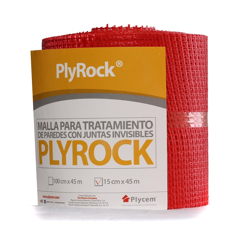 Malla Plyrock para juntas 15cmx45m (Rojo)