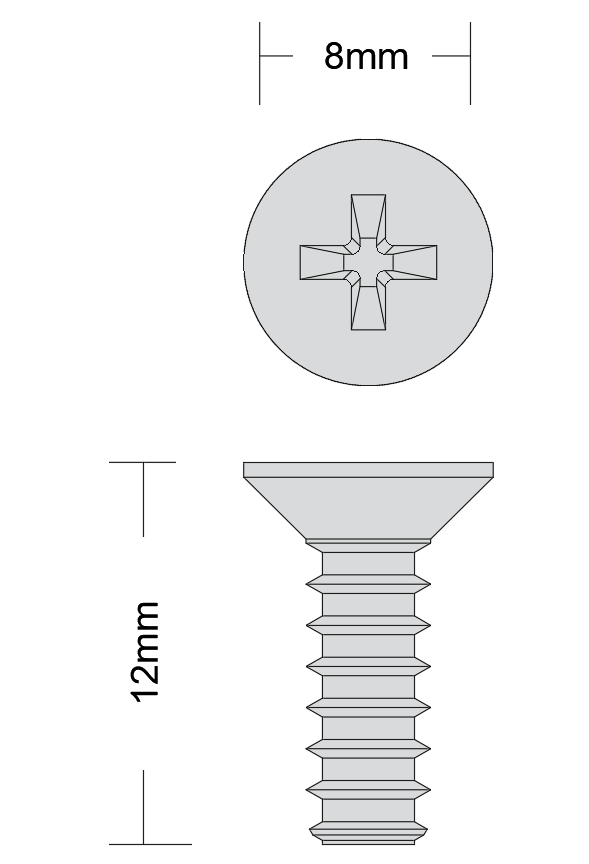 Tornillo inox pasante para accesorios de HPL SM.042.A - 2